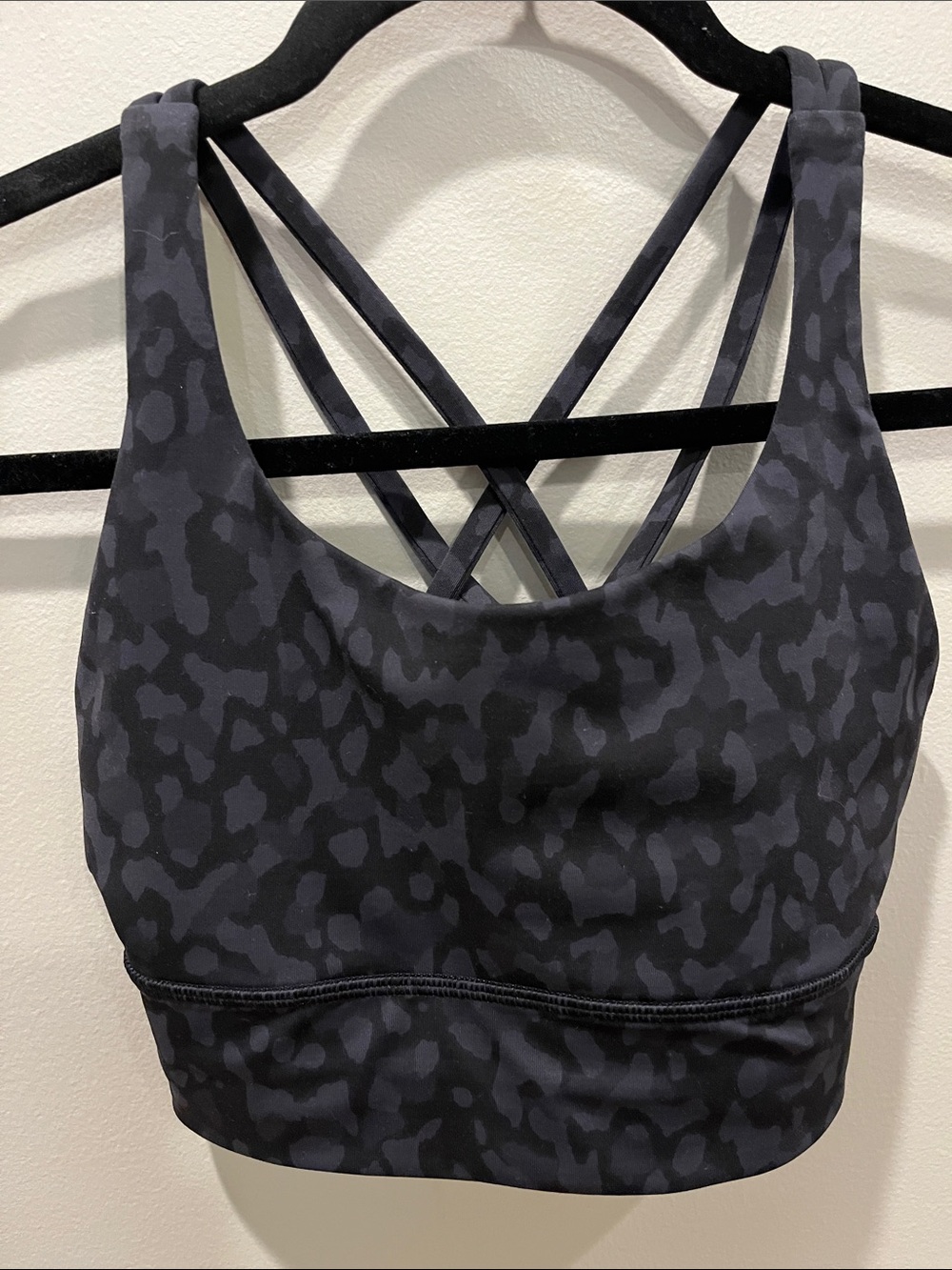 Lululemon Energy Bra Formation Camo Deep Coal Sports Bra